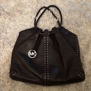 Michael Kors Dark Brown Studded Tote